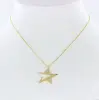 Product image 1 of the product “Necklace “Star with Stones” in 585 Yellow Gold with Cubic Zirconia ”