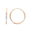 Product image 1 of the product “Hoop Earrings “With Diamond Cut” in 585 Two-Tone Gold ”