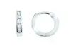 Product image 1 of the product “Hoop Earrings “Channel-Set” in 925 Sterling Silver with Cubic Zirconia ”