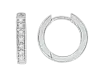 Product image 1 of the product “Hoop Earrings “With Stone Row” in 925 Sterling Silver with Cubic Zirconia ”