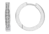 Product image 1 of the product “Hoop Earrings “With Wide Stone Row” in 925 Sterling Silver with Cubic Zirconia ”