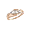 Product image 1 of the product “Women's Ring “Eye” in 585 Two-Tone Gold with Cubic Zirconia ”