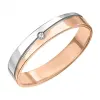 Artikelbild 1 des Artikels “Damenring „Bandring mit Brillant“ aus 585 Bicolor-Gold mit Brillanten “