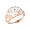 Product image 1 of the product “Women's Ring “Openwork Foliage” in 585 Two-Tone Gold ”