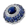Product image 1 of the product “Women's Ring “Blue Dome with Stones” in 925 Sterling Silver with Cubic Zirconia ”