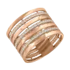 Artikelbild 1 des Artikels “Damenring „Breit mit Pavé-Reihen“ aus 585 Rotgold mit Zirkonia “