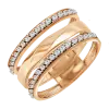 Artikelbild 1 des Artikels “Damenring „Doppelband mit Steinreihen“ aus 585 Gelbgold mit Zirkonia “