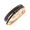 Product image 1 of the product “Women's Ring “Black Double Row” in 585 Rose Gold with Cubic Zirconia ”