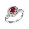 Artikelbild 1 des Artikels “Damenring „Doppelter Steinkranz“ aus 925 Silber mit Zirkonia “