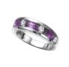 Product image 1 of the product “Women's Ring “Three Rectangular Stones” in 925 Sterling Silver with Cubic Zirconia ”