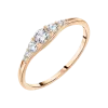 Artikelbild 1 des Artikels “Damenring „Drei Steine mit Pavé“ aus 585 Rotgold mit Zirkonia “