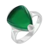 Product image 1 of the product “Women's Ring “Triangle Cabochon” in 925 Sterling Silver with Agate ”