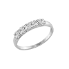 Product image 1 of the product “Women's Ring “Five Stones” in 585 White Gold with Cubic Zirconia ”