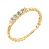 Product image 1 of the product “Women's Ring “Link Bangle with Row of Stones” in 585 Yellow Gold with Cubic Zirconia ”