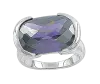 Изображение 1 товара «Женское кольцо «Крупный граненый камень» из серебра 925 пробы с фианитами »