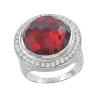 Product image 1 of the product “Women's Ring “Large Stone in Stone Halo” in 925 Sterling Silver with Cubic Zirconia ”
