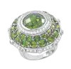 Product image 1 of the product “Women's Ring “Green Dome with Stones” in 925 Sterling Silver with Cubic Zirconia ”