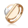 Product image 1 of the product “Women's Ring “Semicircle with Bar” in 585 Two-Tone Gold ”