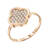 Product image 1 of the product “Women's Ring “Clover with Stones” in 585 Rose Gold with Cubic Zirconia ”
