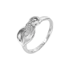 Product image 1 of the product “Women's Ring “Knot with Stones” in 925 Sterling Silver with Cubic Zirconia ”