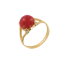 Product image 1 of the product “Women's Ring “Ball in Branch Setting” in Gold-Plated 925 Sterling Silver with Cubic Zirconia ”