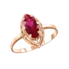 Product image 1 of the product “Women's Ring “Openwork Marquise” in 585 Rose Gold with Synthetic Ruby ”