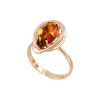 Artikelbild 1 des Artikels “Damenring „Marquise in Schlaufe“ aus 585 Rotgold mit Bernstein “