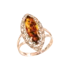 Artikelbild 1 des Artikels “Damenring „Marquise mit Filigran“ aus 585 Rotgold mit Bernstein “