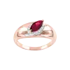 Artikelbild 1 des Artikels “Damenring „Marquise mit Steinbogen“ aus 585 Rotgold mit Brillanten und Rubin “