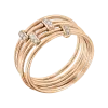 Product image 1 of the product “Women's Ring “Multi-Row with Stone-Set Bars” in 585 Rose Gold with Cubic Zirconia ”