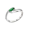 Artikelbild 1 des Artikels “Damenring „Navette mit Steinschwung“ aus 925 Silber mit Zirkonia “
