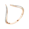 Product image 1 of the product “Women's Ring “Open V Shape with Stone Row” in 585 Rose Gold with Diamonds ”