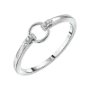 Artikelbild 1 des Artikels “Damenring „Offener Kreis mit Steinen“ aus 925 Silber mit Zirkonia “