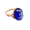Artikelbild 1 des Artikels “Damenring „Oval im Schwung“ aus 925 Silber vergoldet mit Bernstein “