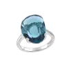 Product image 1 of the product “Women's Ring “Oval with Prongs” in 925 Sterling Silver with Cubic Zirconia and Quartz ”