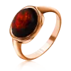 Artikelbild 1 des Artikels “Damenring „Oval mit Rahmen“ aus 925 Silber vergoldet mit Bernstein “