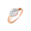 Product image 1 of the product “Women's Ring “Oval with Stone Arc” in 585 Rose Gold with Swarovski Crystals ”
