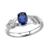 Product image 1 of the product “Women's Ring “Oval with Stone Loops” in 925 Sterling Silver with Cubic Zirconia ”