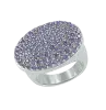 Artikelbild 1 des Artikels “Damenring „Ovale Pavé-Platte“ aus 925 Silber mit Zirkonia “
