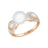 Artikelbild 1 des Artikels “Damenring „Perle zwischen Tropfen“ aus 585 Rotgold mit Zirkonia und Perlen “