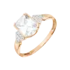 Artikelbild 1 des Artikels “Damenring „Rechteck mit Steindreiecken“ aus 585 Rotgold mit Zirkonia “