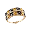 Artikelbild 1 des Artikels “Damenring „Schachbrett mit Steinen“ aus 585 Gelbgold mit Zirkonia “