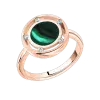 Product image 1 of the product “Women's Ring “Disc with Four Stones” in 585 Rose Gold with Cubic Zirconia ”