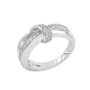 Artikelbild 1 des Artikels “Damenring „Schleife mit Steinen“ aus 925 Silber mit Zirkonia “