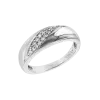 Product image 1 of the product “Women's Ring “Slim with Pavé” in 925 Sterling Silver with Cubic Zirconia ”