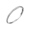 Product image 1 of the product “Women's Ring “Narrow with Stone Row” in 585 White Gold with Diamonds, 0.08 ct ”