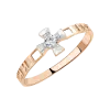 Artikelbild 1 des Artikels “Damenring „Solitär im Kreuz“ aus 585 Bicolor-Gold mit Zirkonia “
