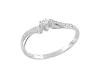 Product image 1 of the product “Women's Ring “Solitaire in Sweep” in 585 White Gold with Diamonds, 0.11 ct ”