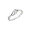 Artikelbild 1 des Artikels “Damenring „Solitär im Schwung“ aus 585 Weißgold mit Zirkonia “