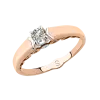 Artikelbild 1 des Artikels “Damenring „Solitär in Krappenfassung“ aus 585 Rotgold mit Brillanten, 0,188 ct “